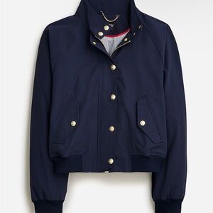 J. Crew Collection - lightweight Bomber Jacket with Gold Accents